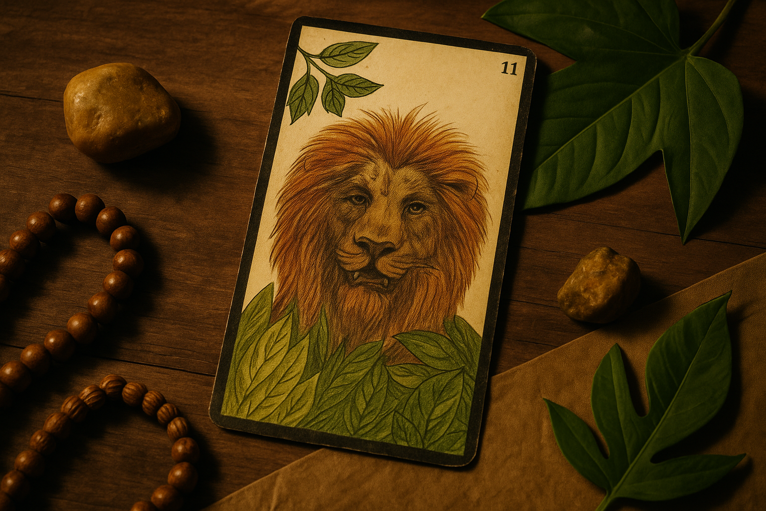 La Carte 11 de l'Oracle Gé Le Lion