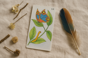 La Carte 13 de l'Oracle Gé le Papillon