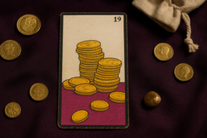 La Carte 19 de l'Oracle Gé l'Argent