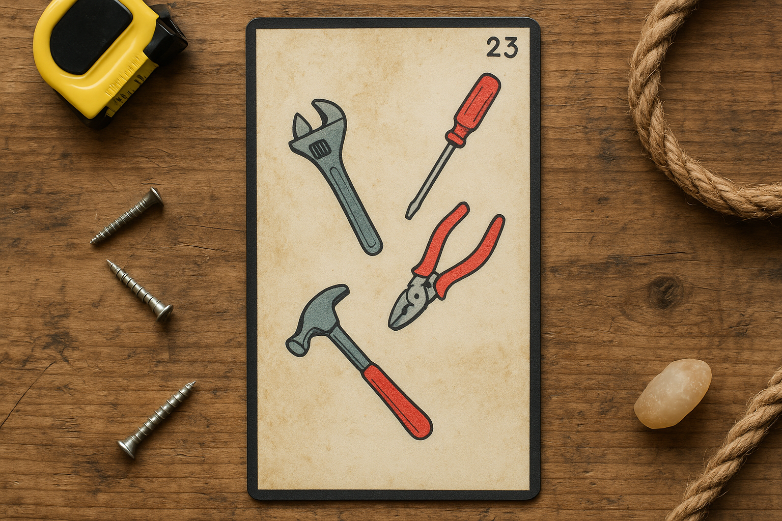 La Carte 23 de l'Oracle Gé les Outils