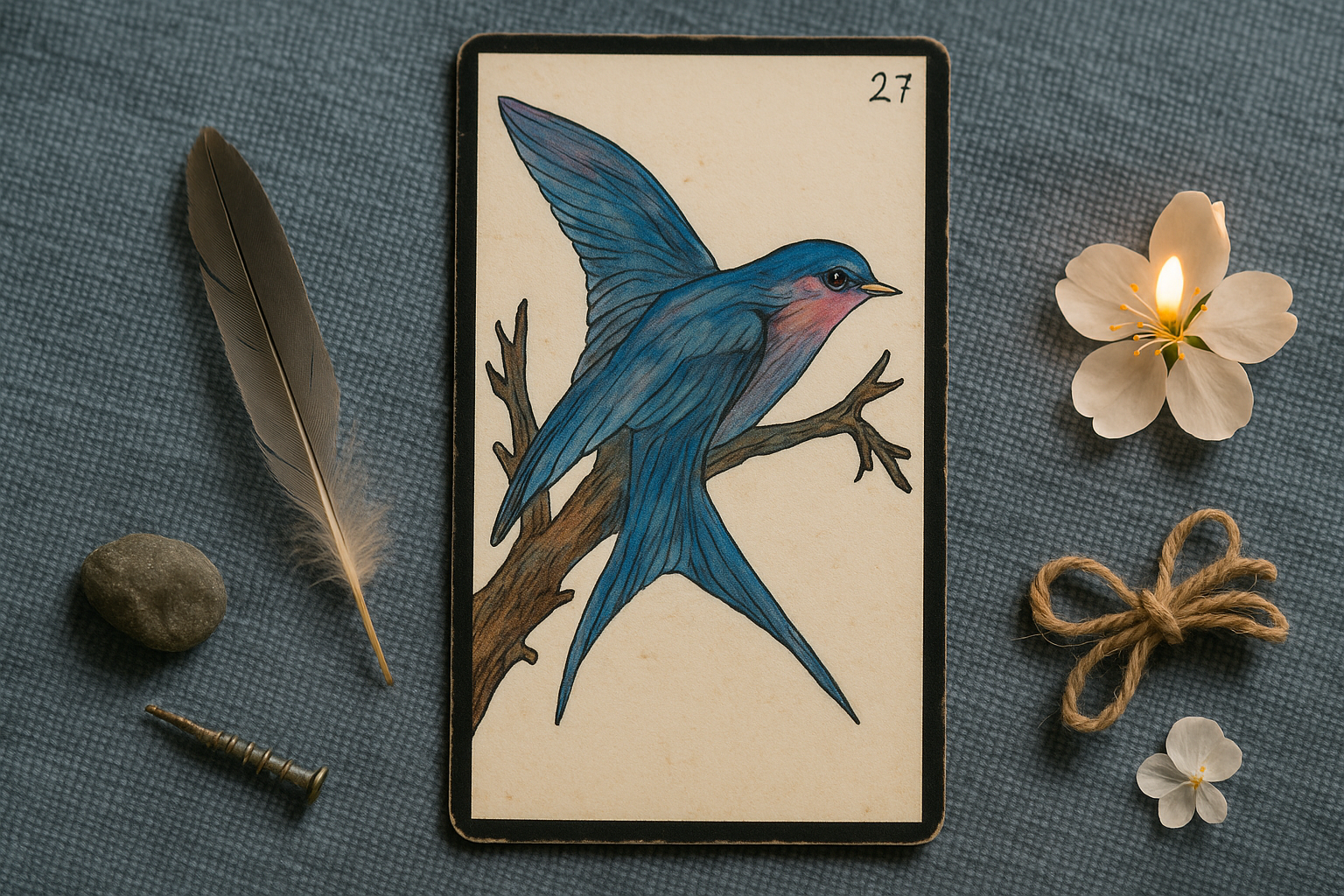 La Carte 27 de l'Oracle Gé L'Oiseau