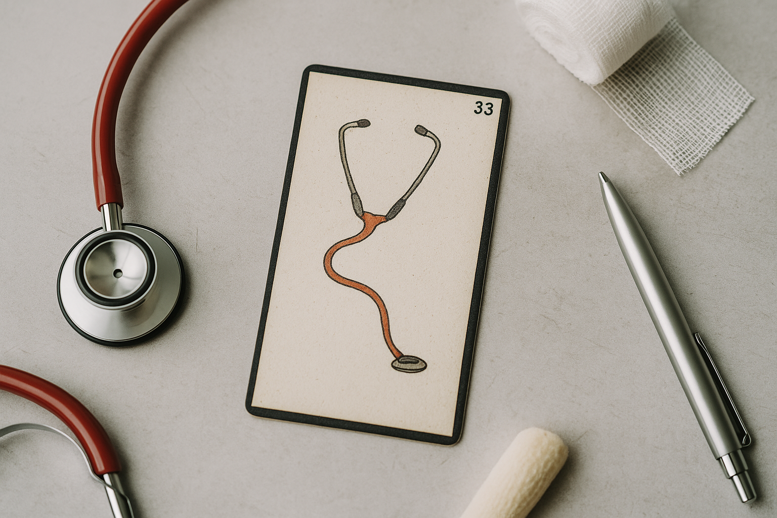 La Carte 33 de l'Oracle Gé le Stéthoscope