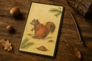 La Carte 34 de l'Oracle Gé l'Écureuil