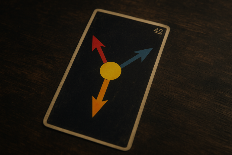 La Carte 42 de l'Oracle Gé les Flèches