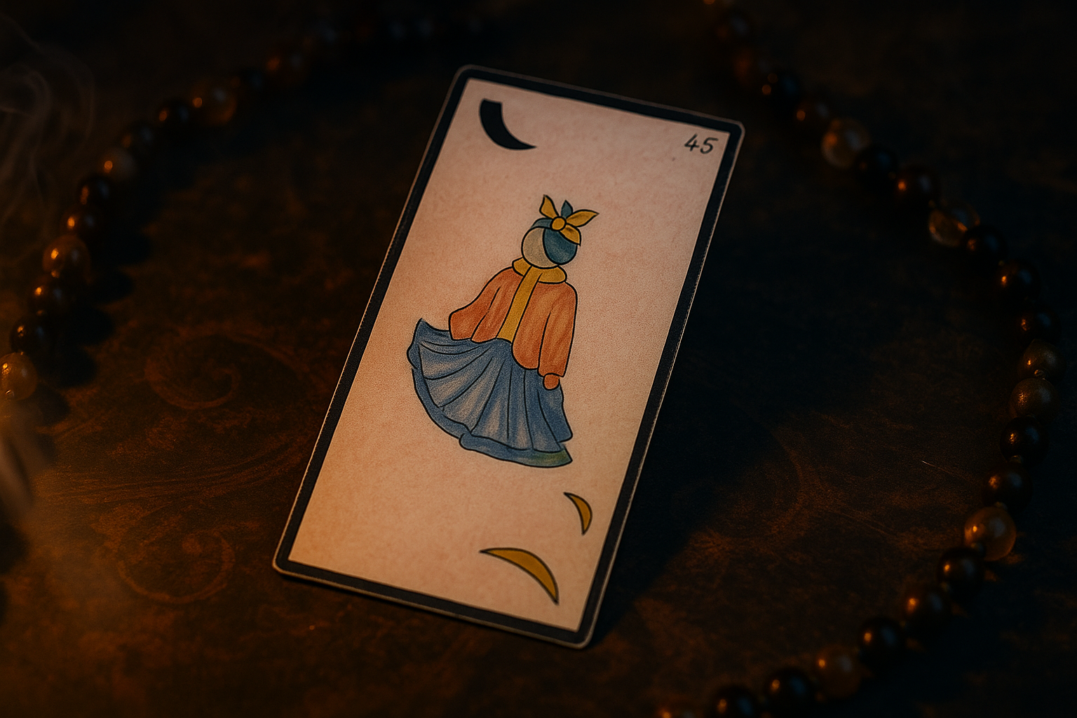 La Carte 45 de l'Oracle Gé la jeune fille