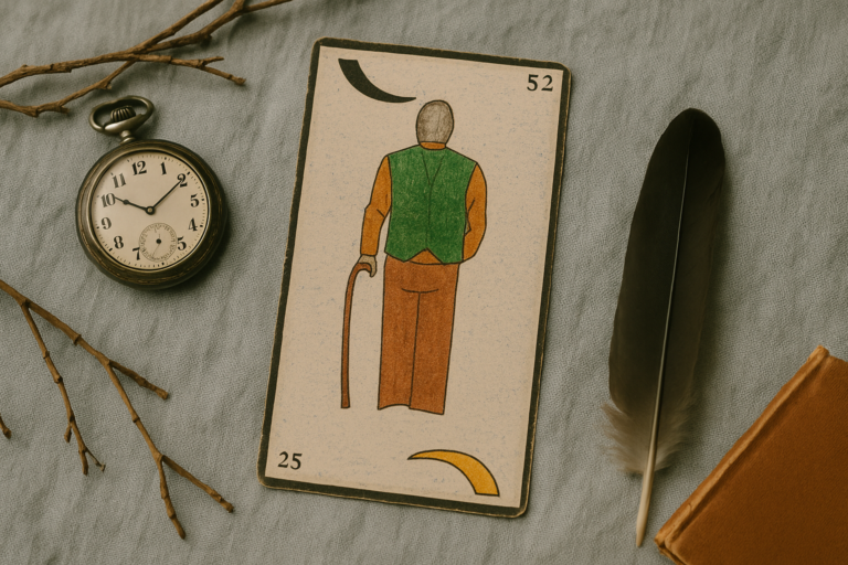 La Carte 52 de l'Oracle Gé l'homme âgé