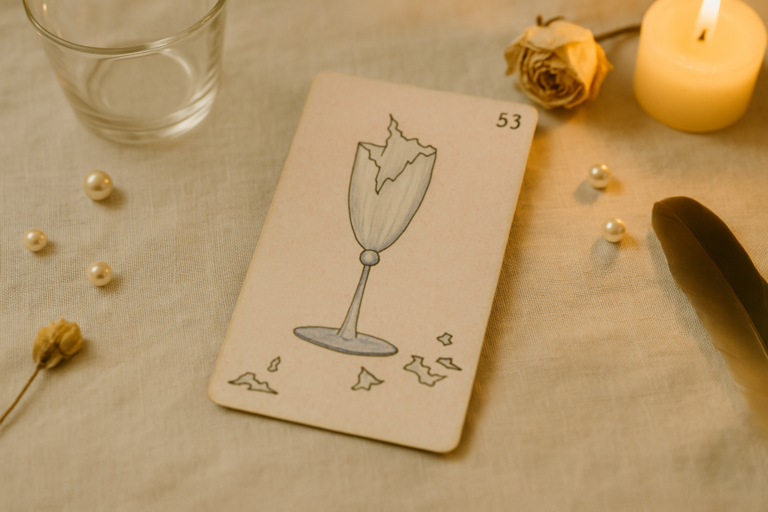 La Carte 53 de l'Oracle Gé la flûte brisée