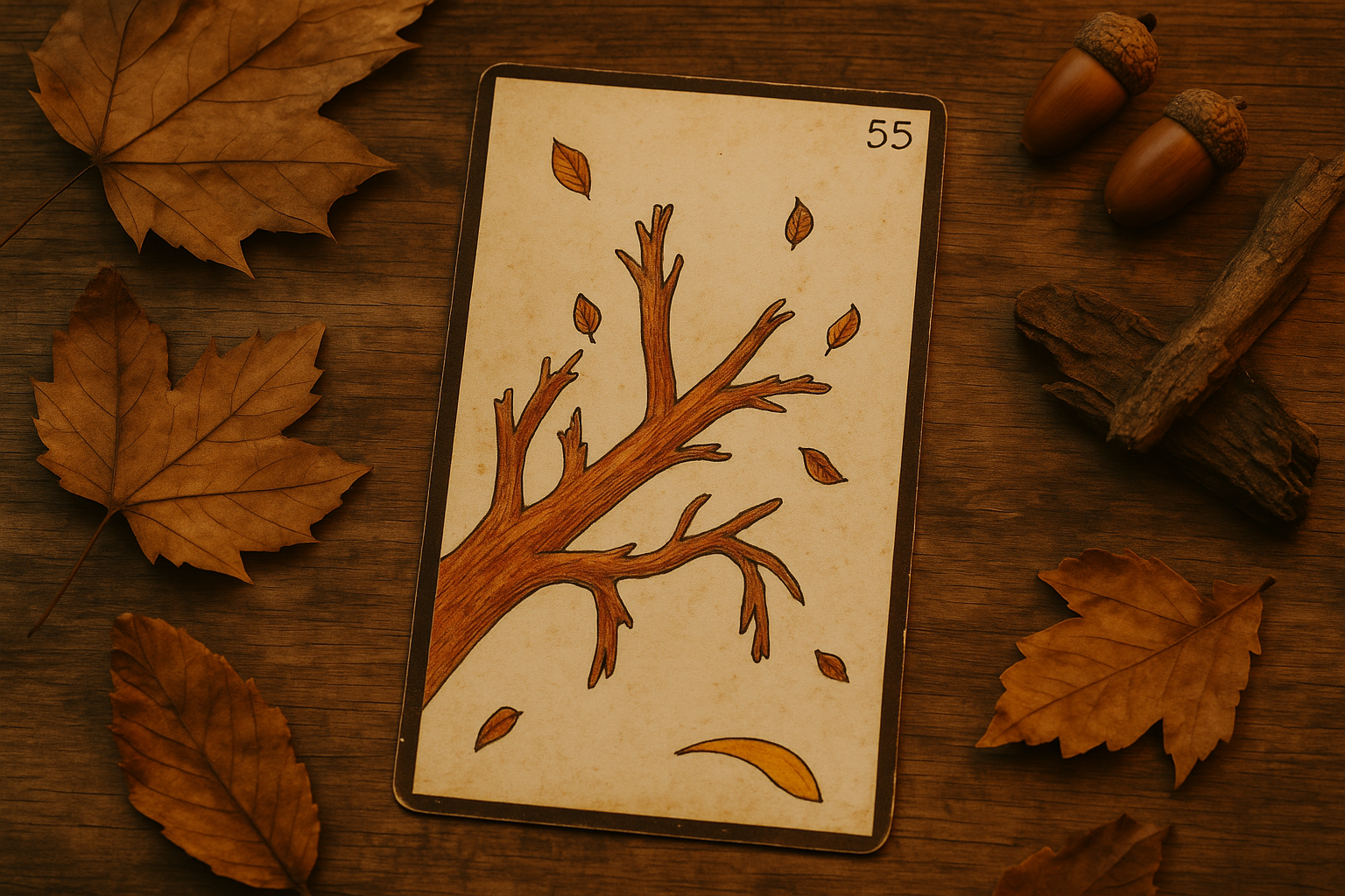 La Carte 55 de l'Oracle Gé l'Automne