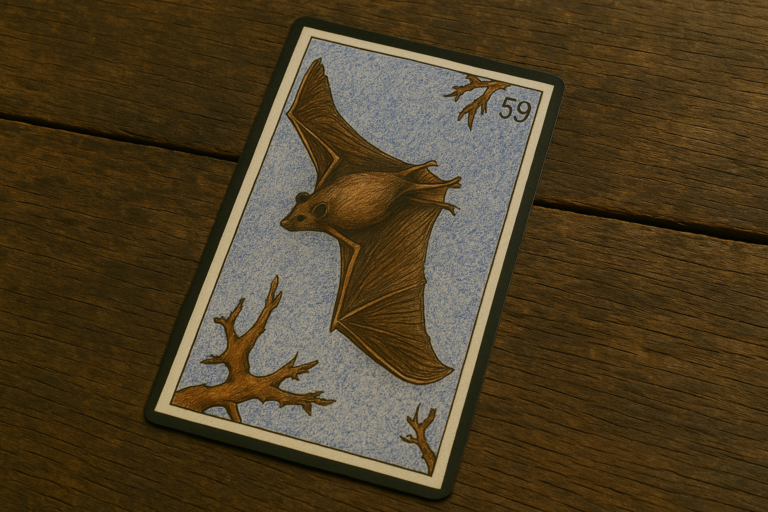 La Carte 59 de l'Oracle Gé la chauve souris