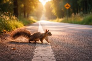 Voir écureuil traverser la route signification spirituelle