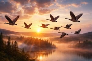 Voir un vol d'oies sauvages signification spirituelle