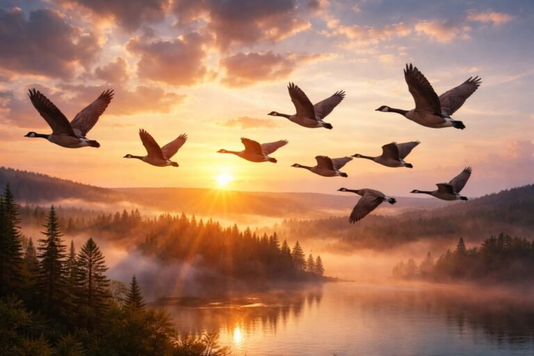 Voir un vol d'oies sauvages signification spirituelle
