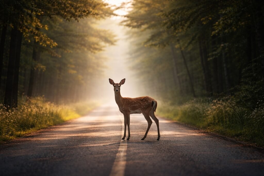 Voir une biche sur la route signification spirituelle