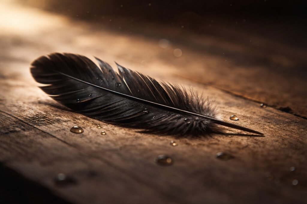 Voir une plume noire signification spirituelle